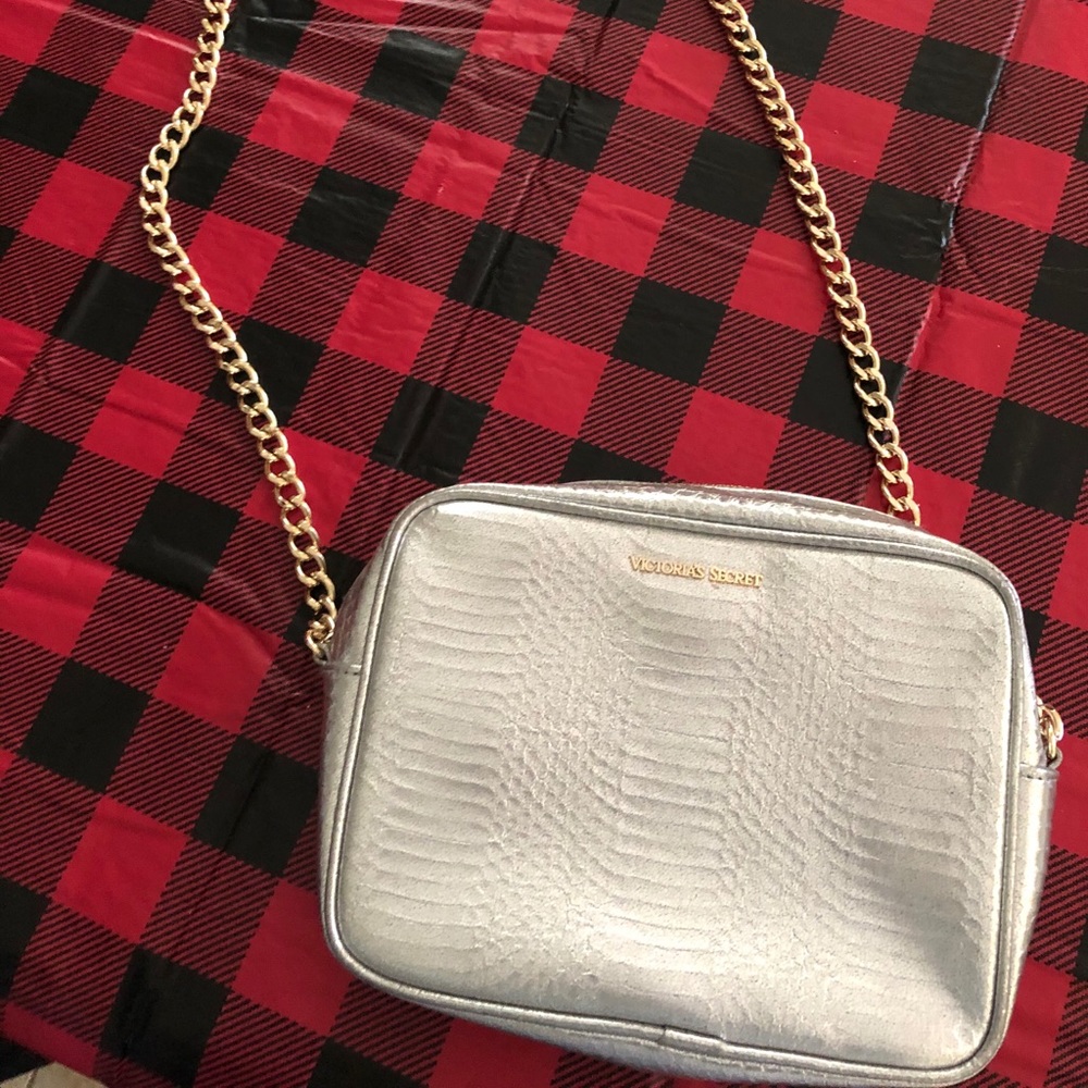Victoria secret snakeskin purse gold